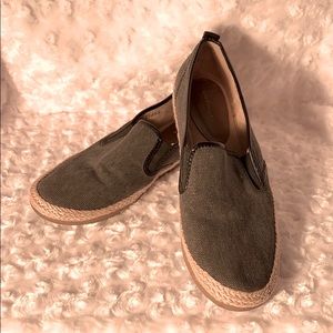 G H Bass & company canvas slip ons